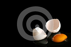 Egg on black