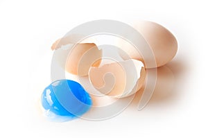 Egg with blue yolk
