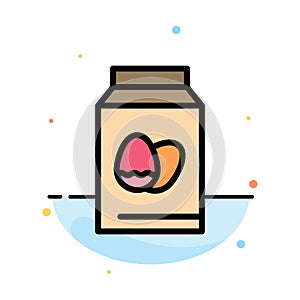 Egg, Bottle, Easter, Holiday Abstract Flat Color Icon Template