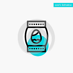 Egg, Bottle, Easter, Holiday turquoise highlight circle point Vector icon