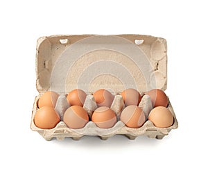 Egg Box with Chicken Eggs, Carton Pack or Egg Container