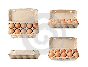 Egg Box with Chicken Eggs, Carton Pack or Egg Container