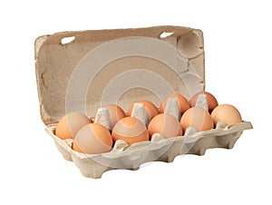 Egg Box with Chicken Eggs, Carton Pack or Egg Container