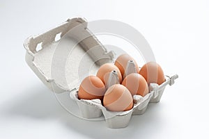 Egg box filled