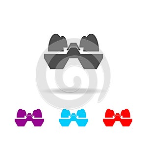 egg-box icons. Elements of fast food in multi colored icons. Premium quality graphic design icon. Simple icon for websites, web de photo