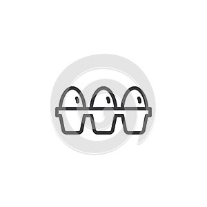 Egg box line icon