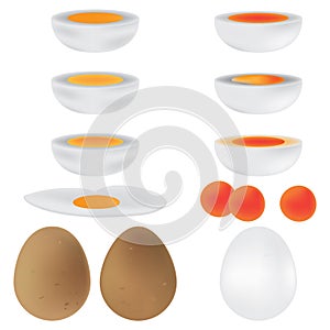 Egg brown white set