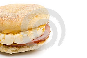 Egg, Canadian Bacon and Cheese Breakfast Sandwich