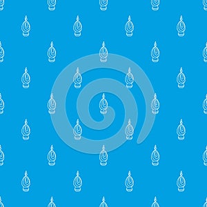 Egg candle pattern vector seamless blue