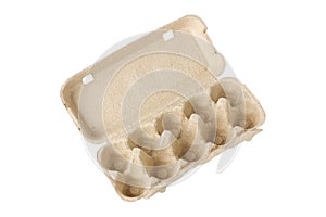 Egg carton made from recyclable cardboard.