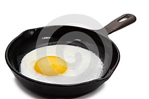 Egg on a cast-iron pan