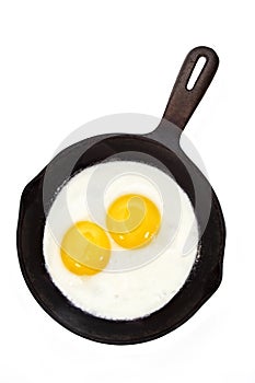 Egg on a cast-iron pan