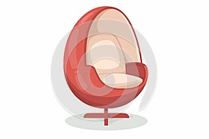 Egg chair isolated illustration