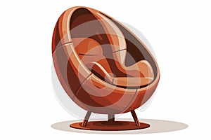 Egg chair isolated illustration