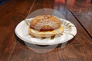 Egg and cheese bagel