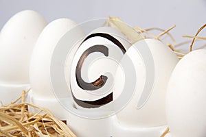 Egg With Copyright Sign