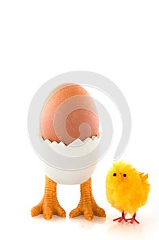 Egg-cup with easter chicken