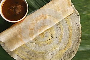 Egg Dosa is a thin crisp pancake from India