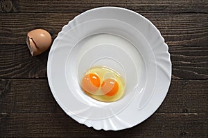 Egg with double yolk