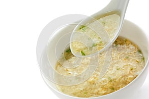 Egg drop soup , egg flower soup