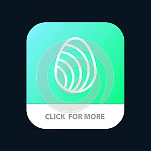 Egg, Easter, Nature, Spring Mobile App Button. Android and IOS Line Version