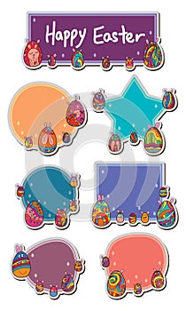 Egg Easter sticker set