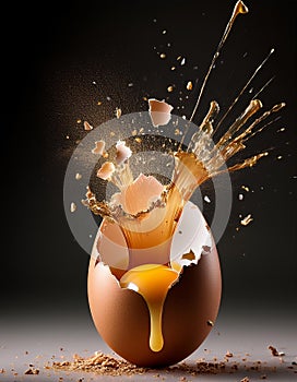 Egg exploding.