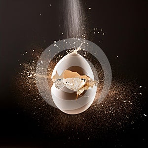 Egg exploding.