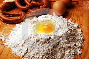 Egg with flour
