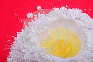 Egg and flour