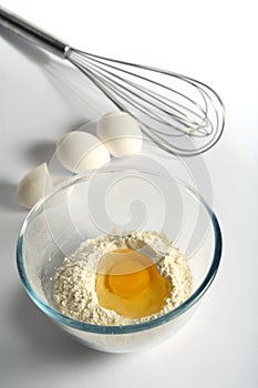 Egg in flour