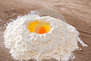 Egg and flour background