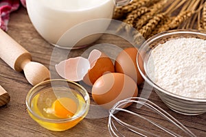 Egg, flour and baking supplies