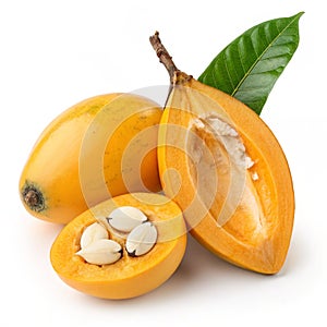 Egg fruit isolated on white background