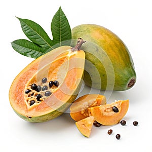 Egg fruit isolated on white background