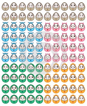 Egg fun face set