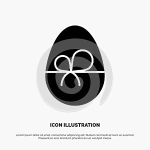 Egg, Gift, Easter, Nature solid Glyph Icon vector