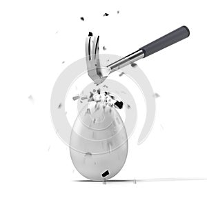 Egg with hammer