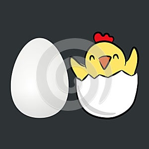 egg hatching, chick, egg, chick coming out, printable - 1