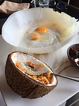 Egg hoppers - Sri Lanka cuisine photo