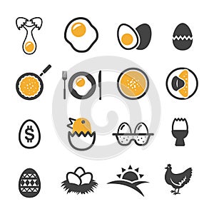 Egg icon set