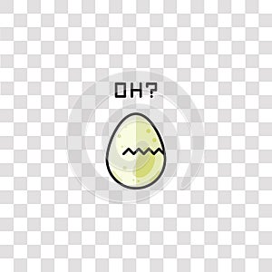 egg icon sign and symbol. egg color icon for website design and mobile app development. Simple Element from pokemon go collection