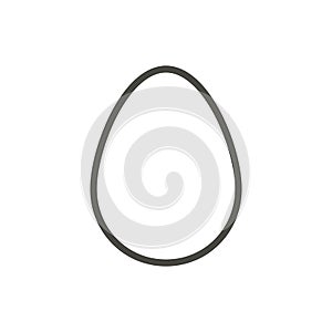 Egg icon vector. Line easter symbol. photo