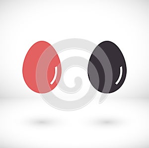 an egg icon vector. lorem ipsum Flat Design JPG