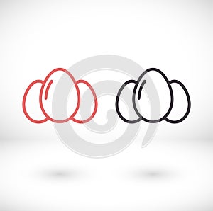 an egg icon vector. lorem ipsum Flat Design JPG