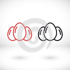 an egg icon vector. lorem ipsum Flat Design JPG