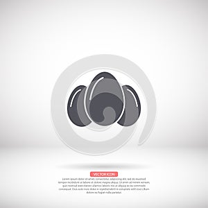 egg icon vector, solid illustration