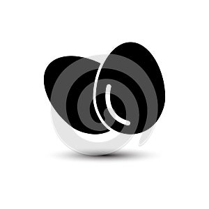 Egg icon vector, solid illustration