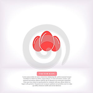 egg icon vector, solid illustration