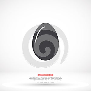 egg icon vector, solid illustration , lorem ipsum Flat design